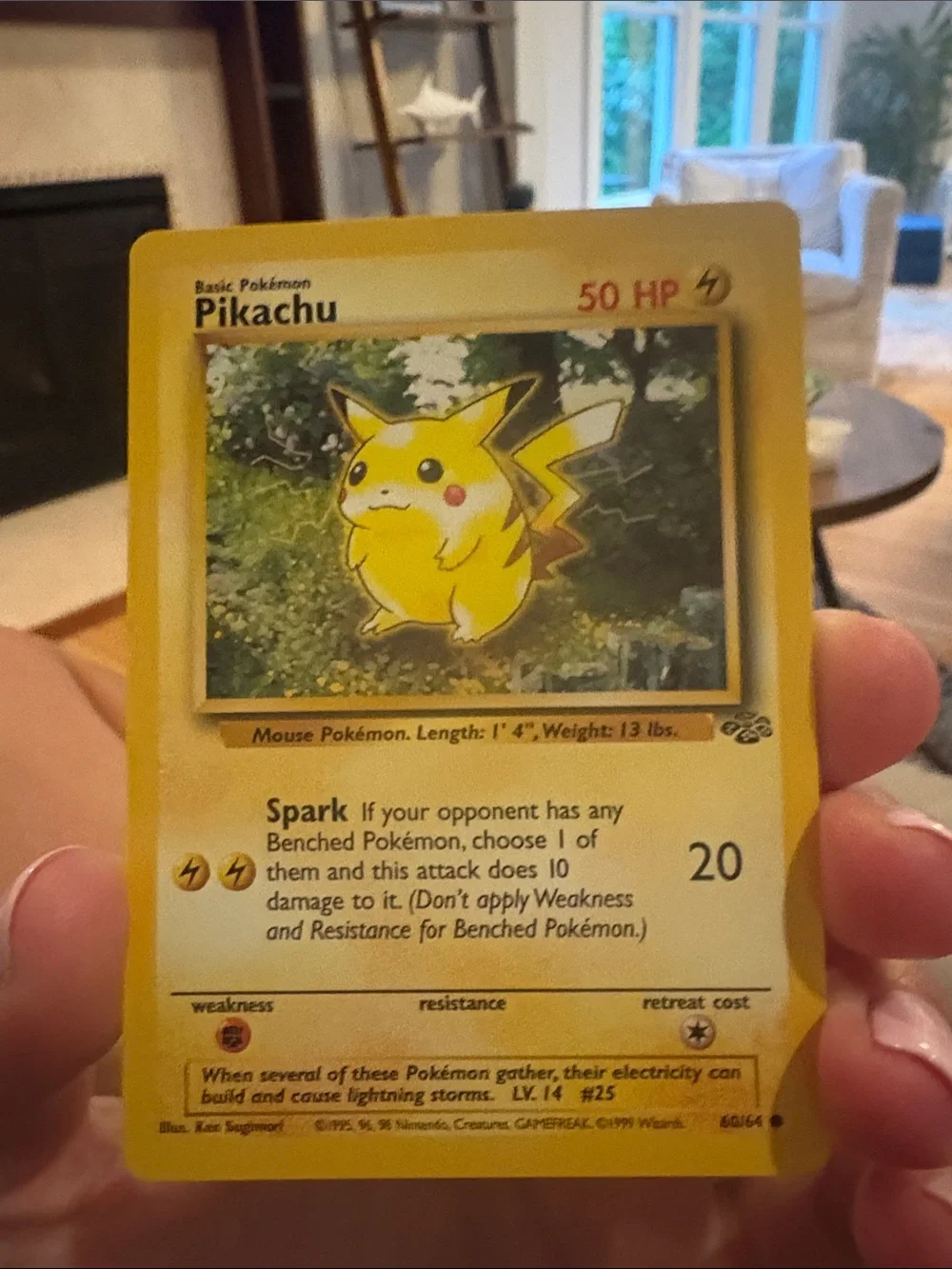 Pikachu Collectible Card - Yellow